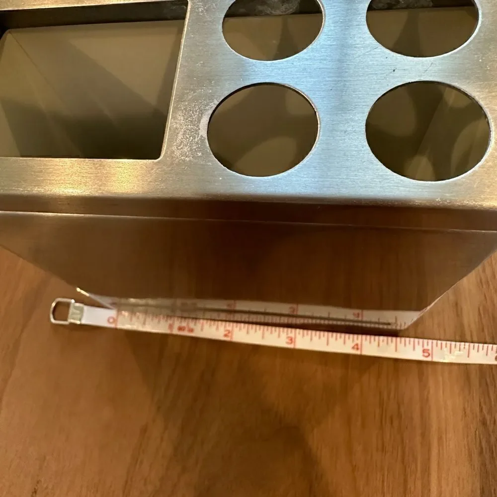 Toothbrush holder, metallic finish, like new